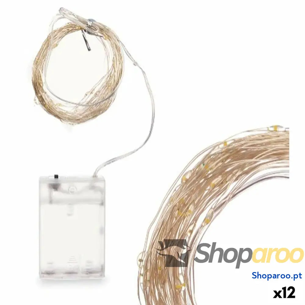 Grinalda de Luzes LED Branco 10,4 m (12 Unidades)