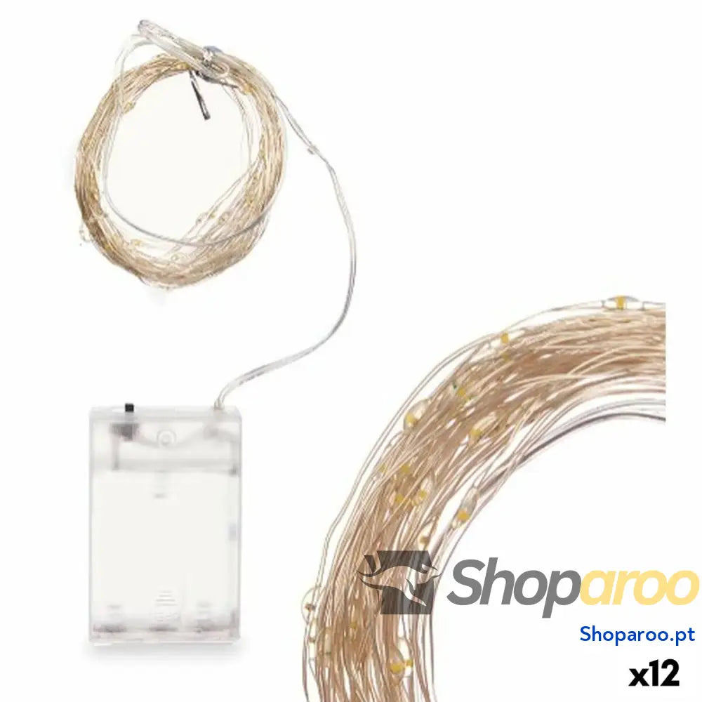 Grinalda de Luzes LED Branco 15,4 m (12 Unidades)