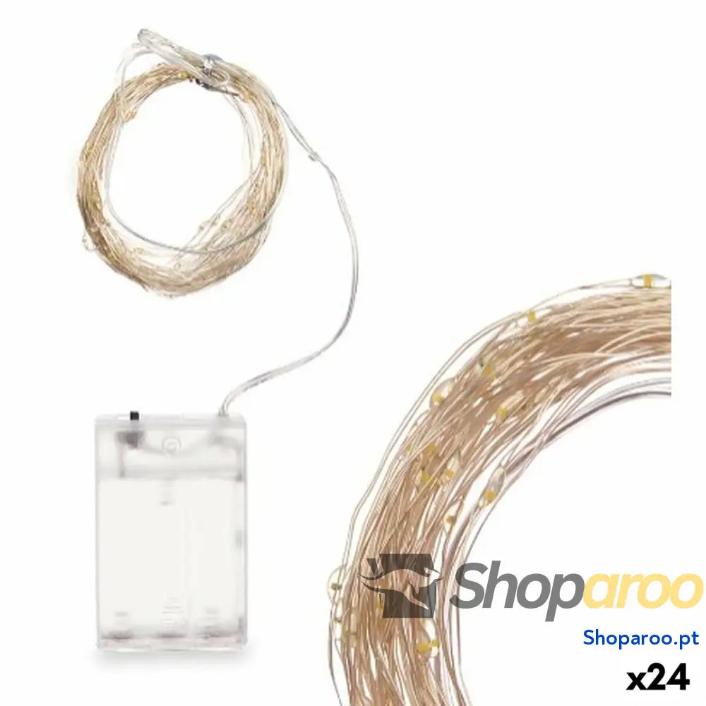 Grinalda de Luzes LED Branco 5,4 m (24 Unidades)