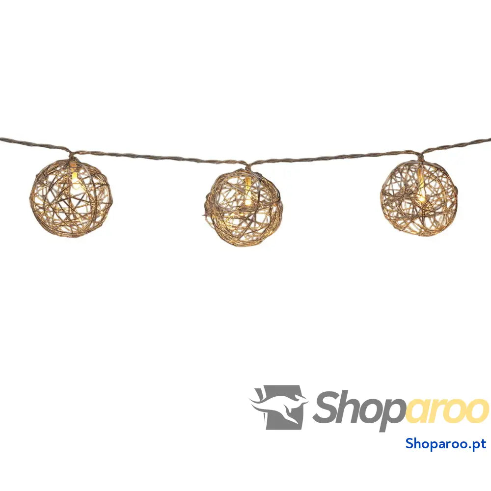 Grinalda de Luzes LED Lifetime Prateado Bolas de Natal