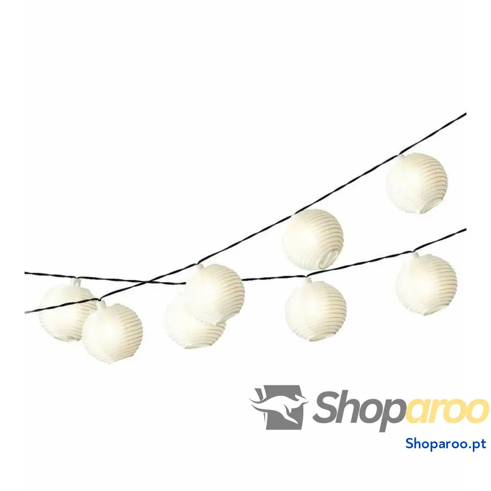 Grinalda de Luzes LED Lumineo Exterior Solar Branco (7,5 m)