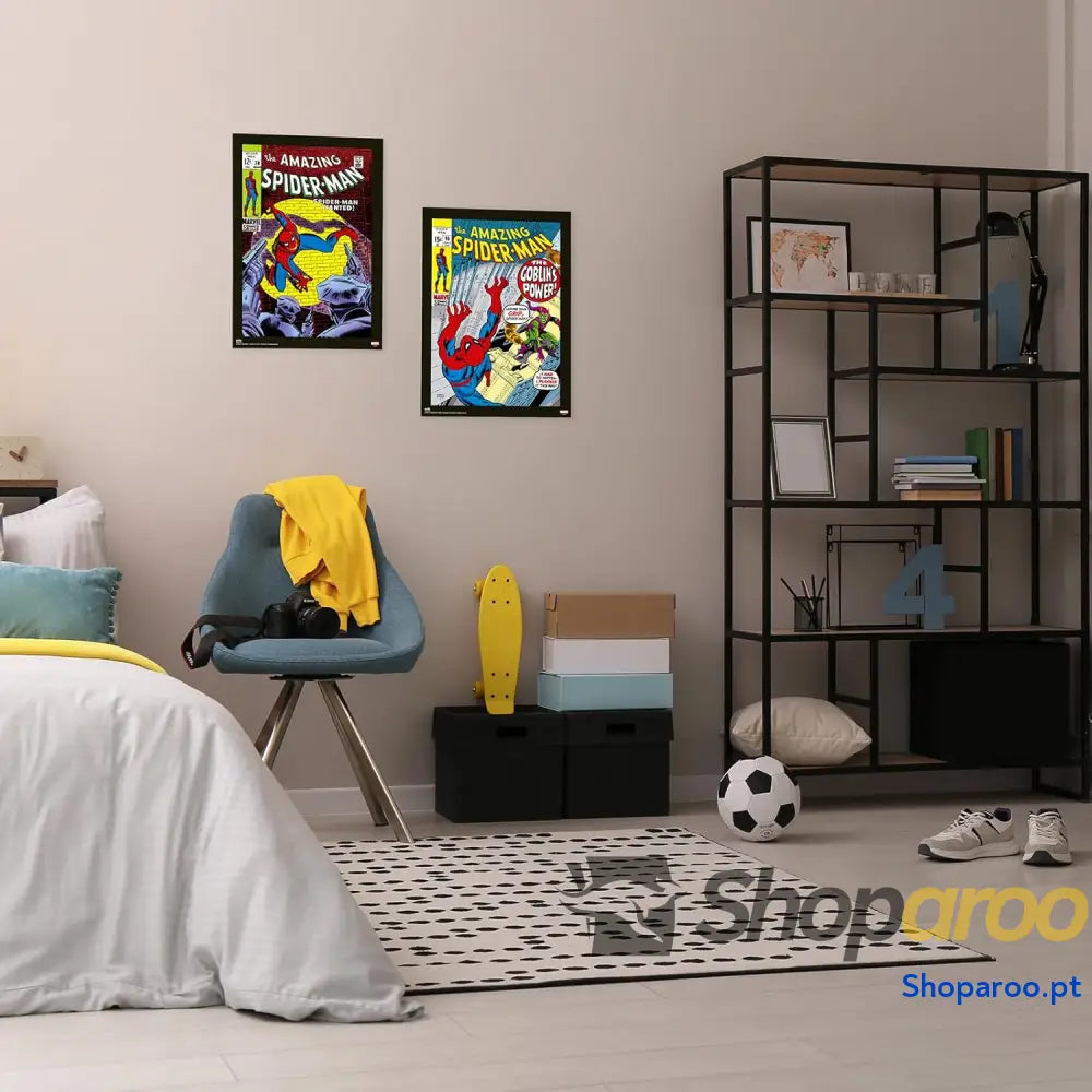 Grupo Erik Póster Marvel Spiderman 2 cartazes para parede: Laminas decorativas decoração aniversário: Pósteres