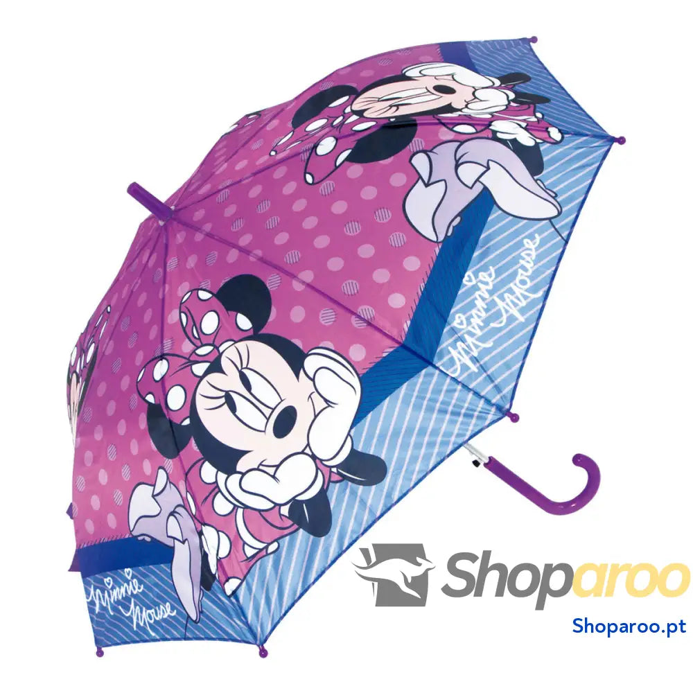 Guarda-chuva Automático Minnie Mouse Lucky Cor de Rosa (Ø 84 cm)