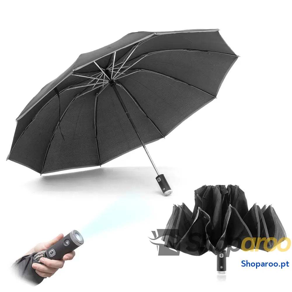Guarda chuva Dobrável de Fecho Invertido com LED Folbrella InnovaGoods