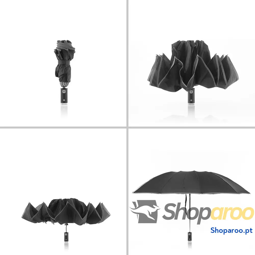 Guarda chuva Dobrável de Fecho Invertido com LED Folbrella InnovaGoods