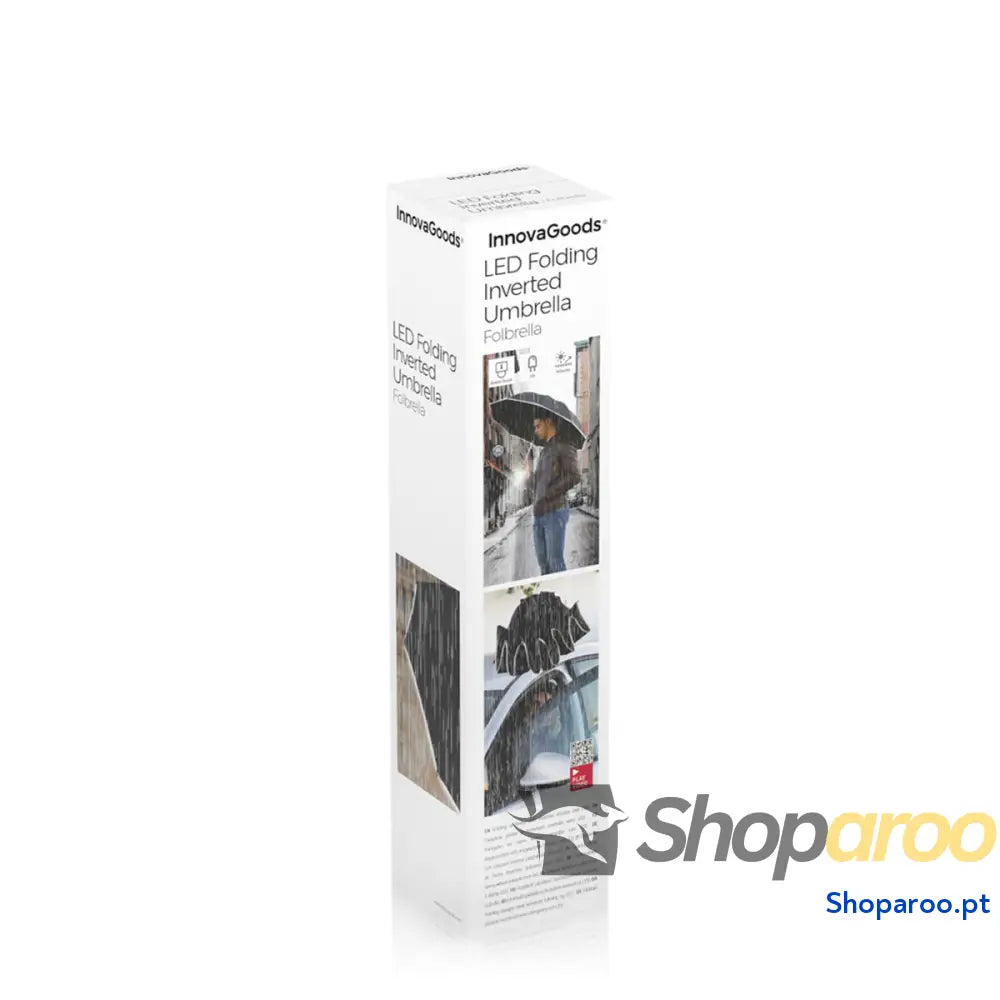 Guarda chuva Dobrável de Fecho Invertido com LED Folbrella InnovaGoods