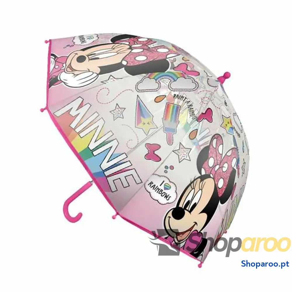Guarda-Chuva Minnie Mouse Cor de Rosa Metal PoE