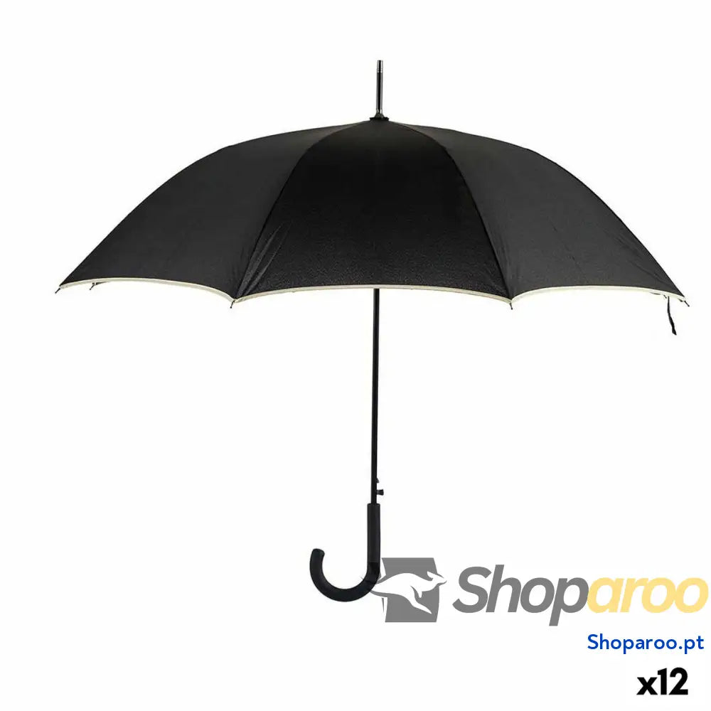 Guarda-Chuva Preto Creme Metal Fibra 95 x 95 x 86 cm (12 Unidades)
