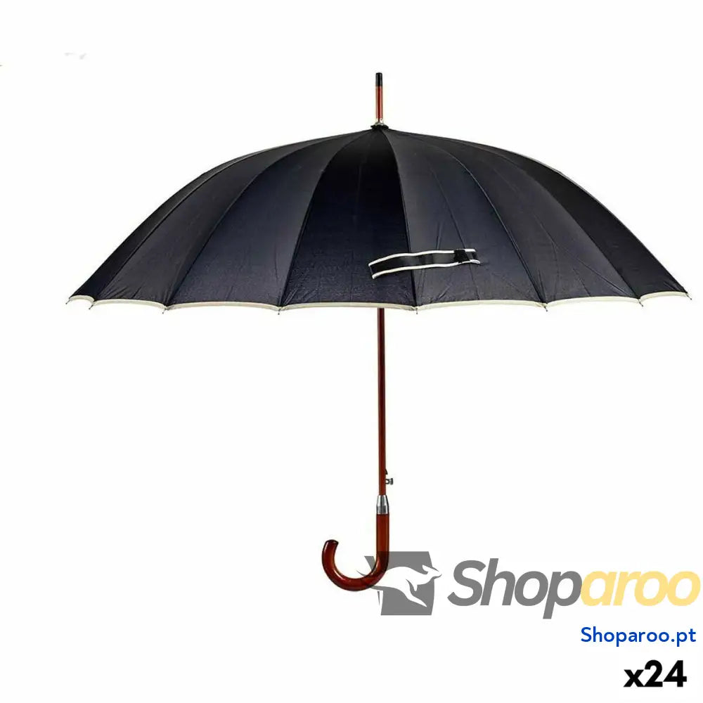Guarda-Chuva Preto Metal Tecido 110 x 110 x 95cm (24 Unidades)