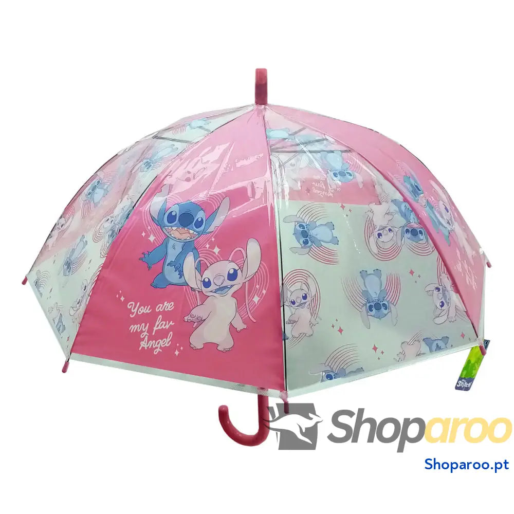 Guarda-Chuva Stitch Beach Cor de Rosa Ø 76 cm