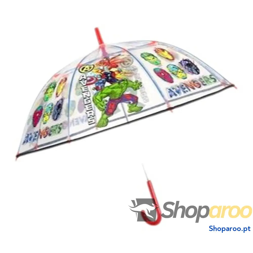 Guarda-Chuva The Avengers Perletti Transparente Fibra de Vidro 74 cm Infantil