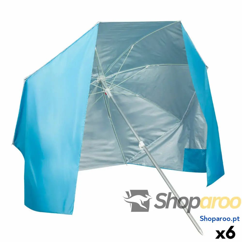Guarda-sol Aktive Azul 200 x 185 x 200 cm (6 Unidades)