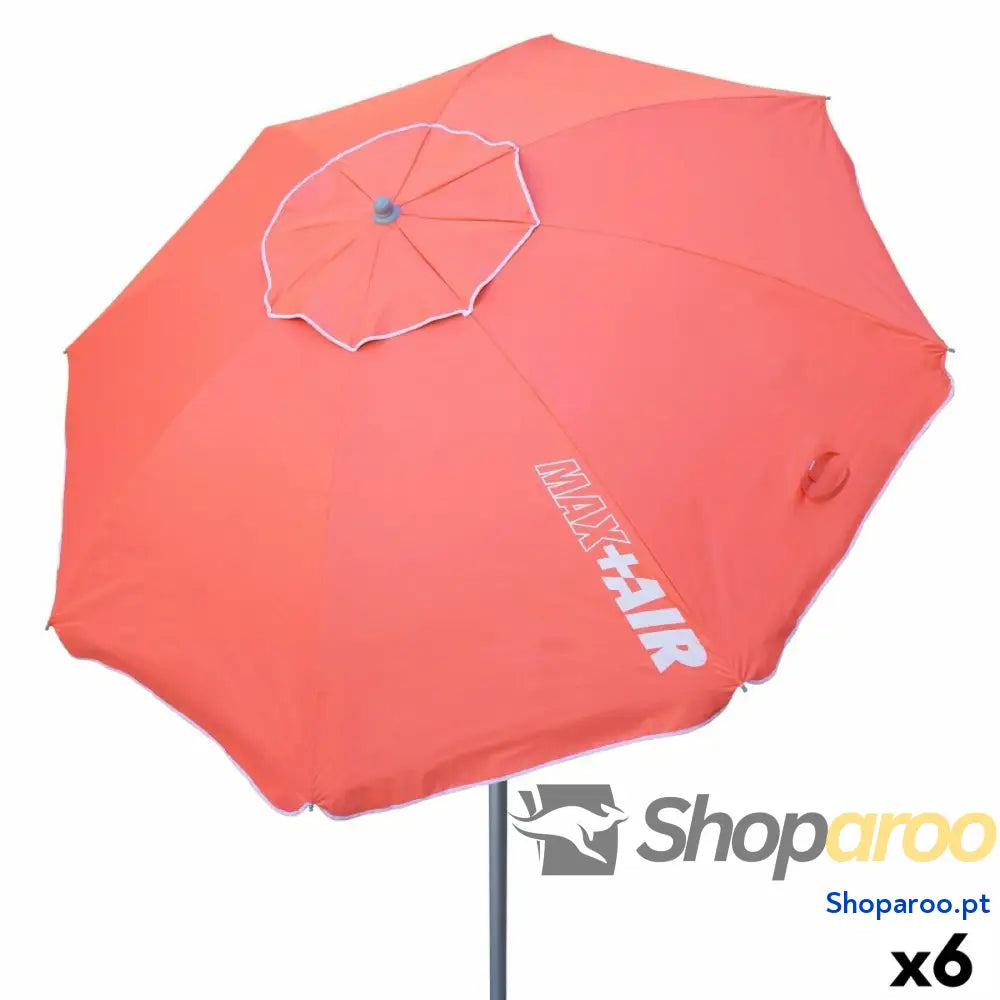 Guarda-sol Aktive Coral Ø 200 cm 200 x 200 x 200 cm 200 x 198 x 200 cm UV50 (6 Unidades)