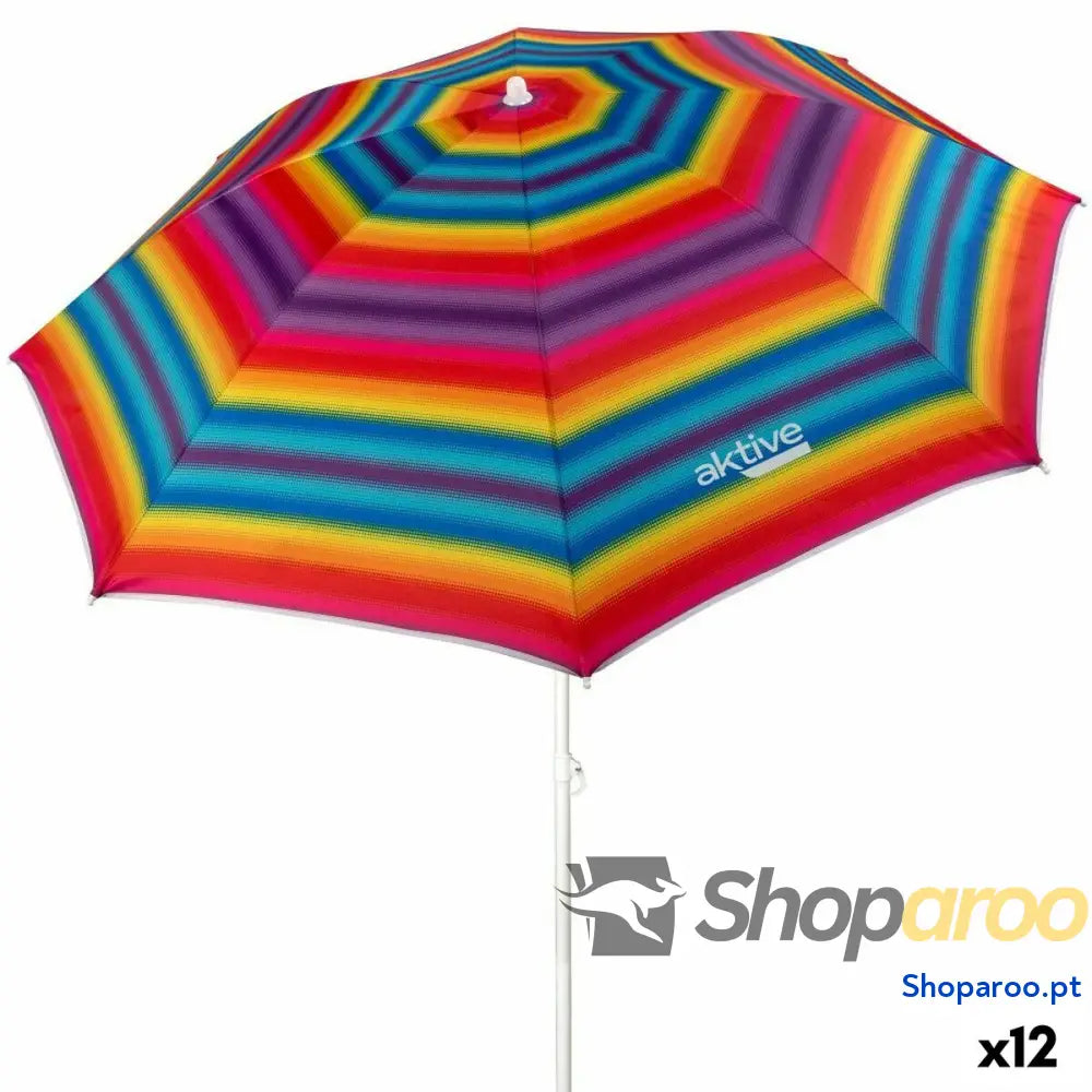 Guarda-sol Aktive Multicolor 180 x 185 x 180 cm (12 Unidades)