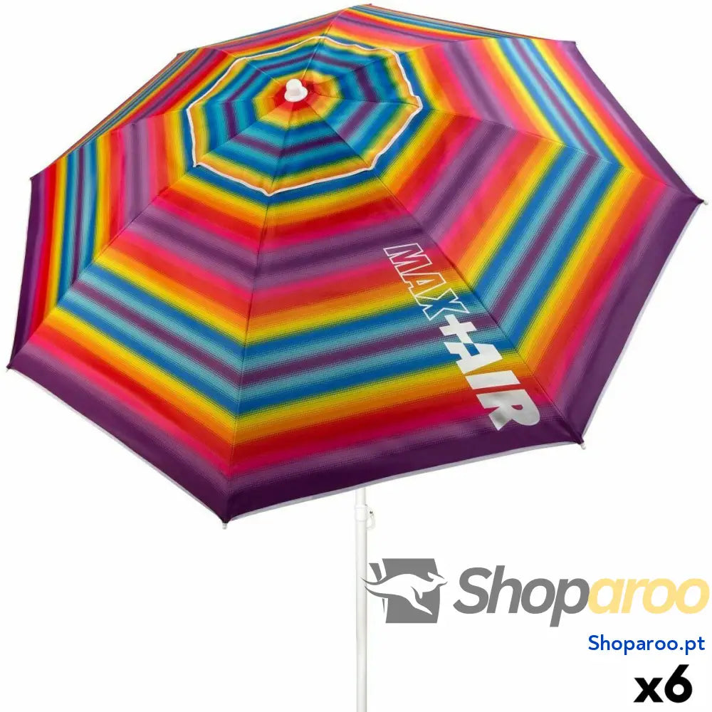 Guarda-sol Aktive Multicolor 200 x 200 x 200 cm (6 Unidades)