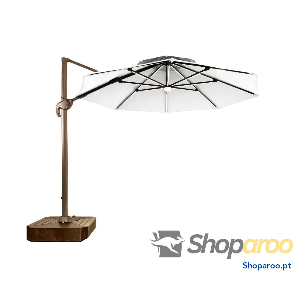 Guarda-sol Home ESPRIT Cinzento escuro Marrom claro 290 x 350 x 280 cm
