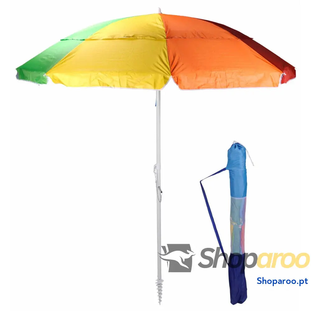 Guarda-sol Multicolor Ø 220 cm Praia Articulada