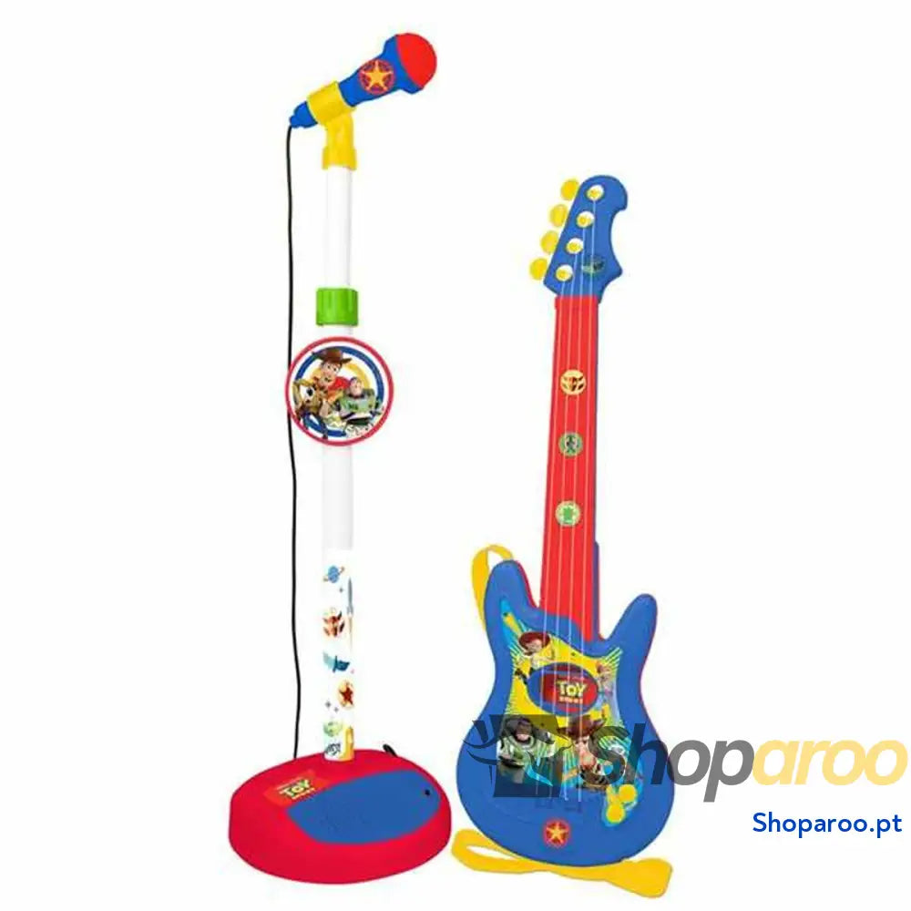 Guitarra Infantil Toy Story Microfone para Karaoke