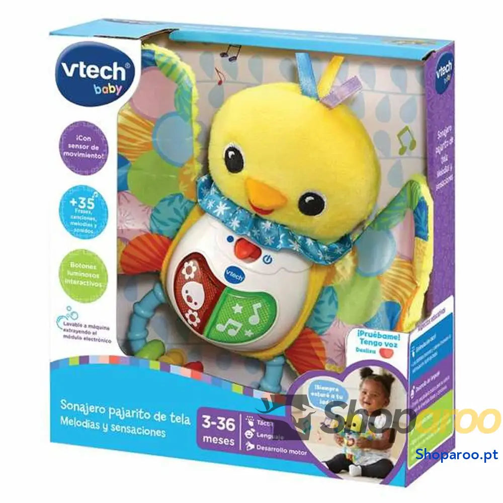 Guizo Musical Vtech Baby Música Interativo Patinho Luzes 20 x 21 x 6 cm