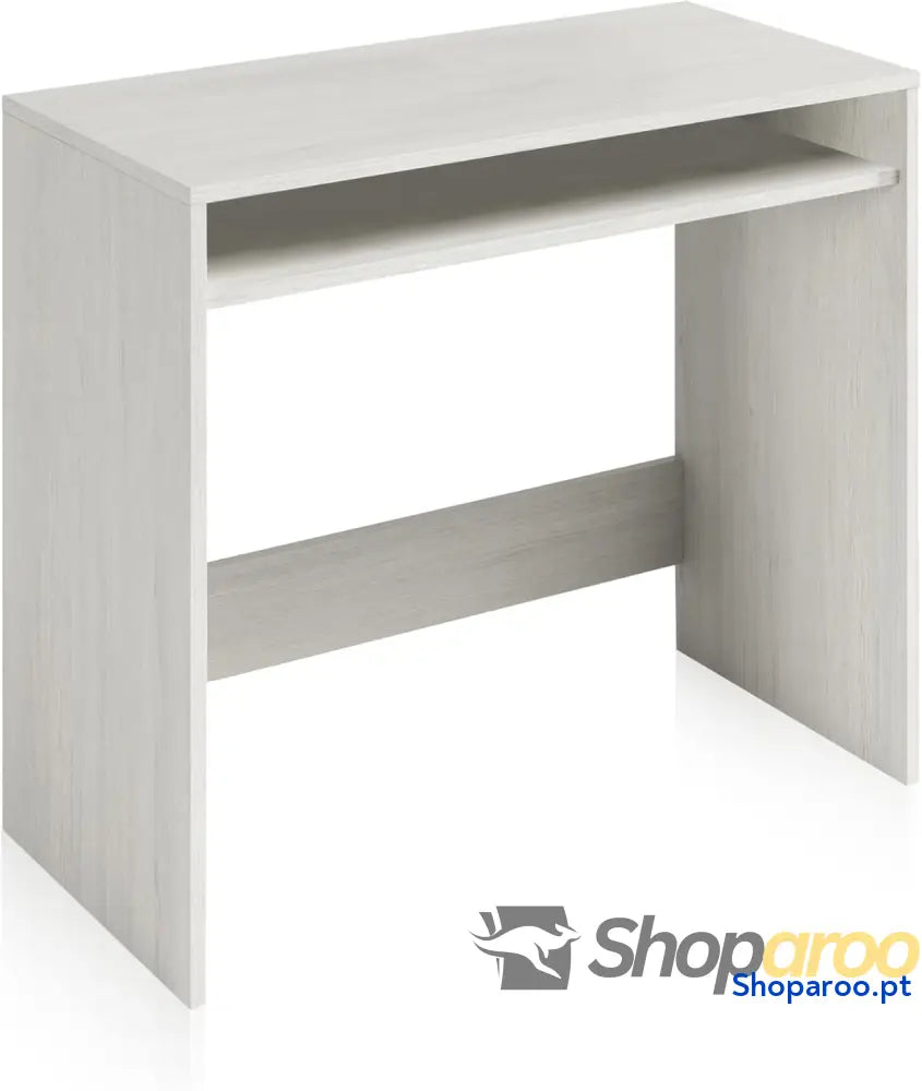 Habitdesign Secretária mesa de computador acabamento em cor carvalho medidas 79 x 43 cm fundo
