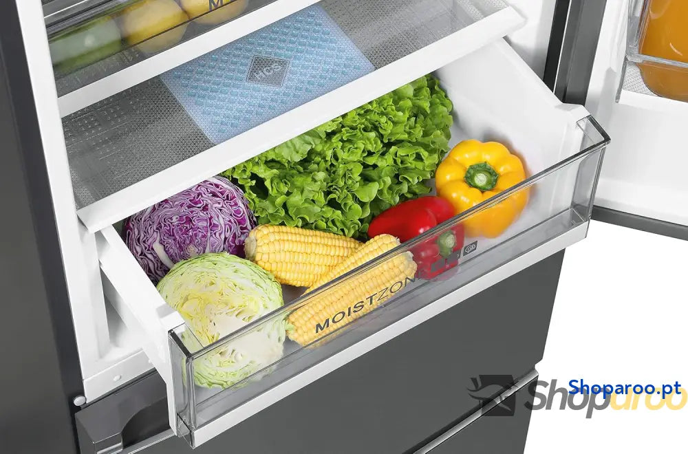 Haier 3D Frigorífico Combinado motor de inverno gavetas Direct Access no congelador garrafeiro Humidity Zone 371 l