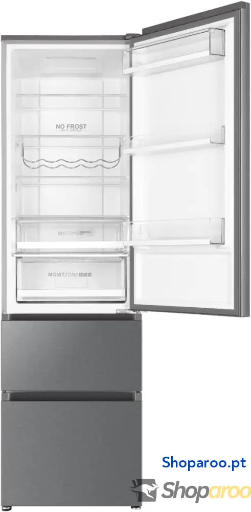 Haier 3D Frigorífico Combinado motor de inverno gavetas Direct Access no congelador garrafeiro Humidity Zone 371 l