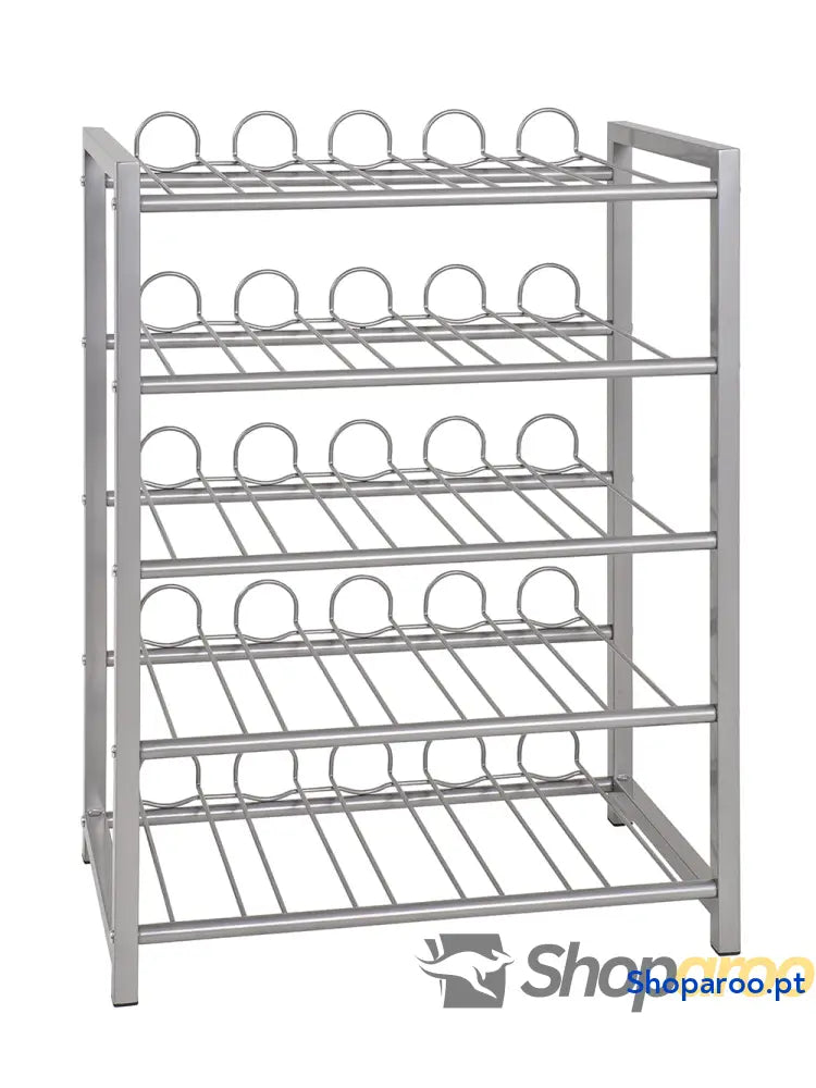 Garrafeira de alumínio metal Dim.: AN 34 cm x L 72 P 22 estilo: Moderno