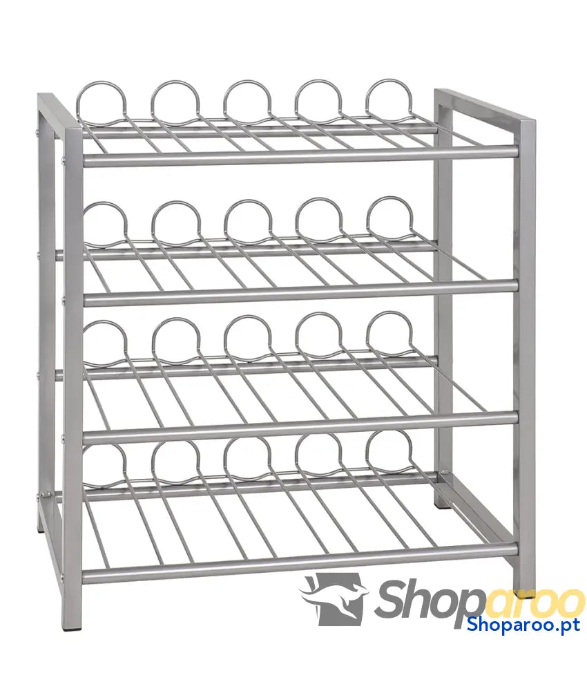 Garrafeira de alumínio metal Dim.: AN 34 cm x L 72 P 22 estilo: Moderno
