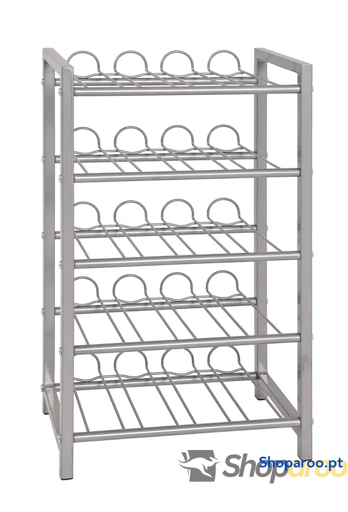 Garrafeira de alumínio metal Dim.: AN 34 cm x L 72 P 22 estilo: Moderno
