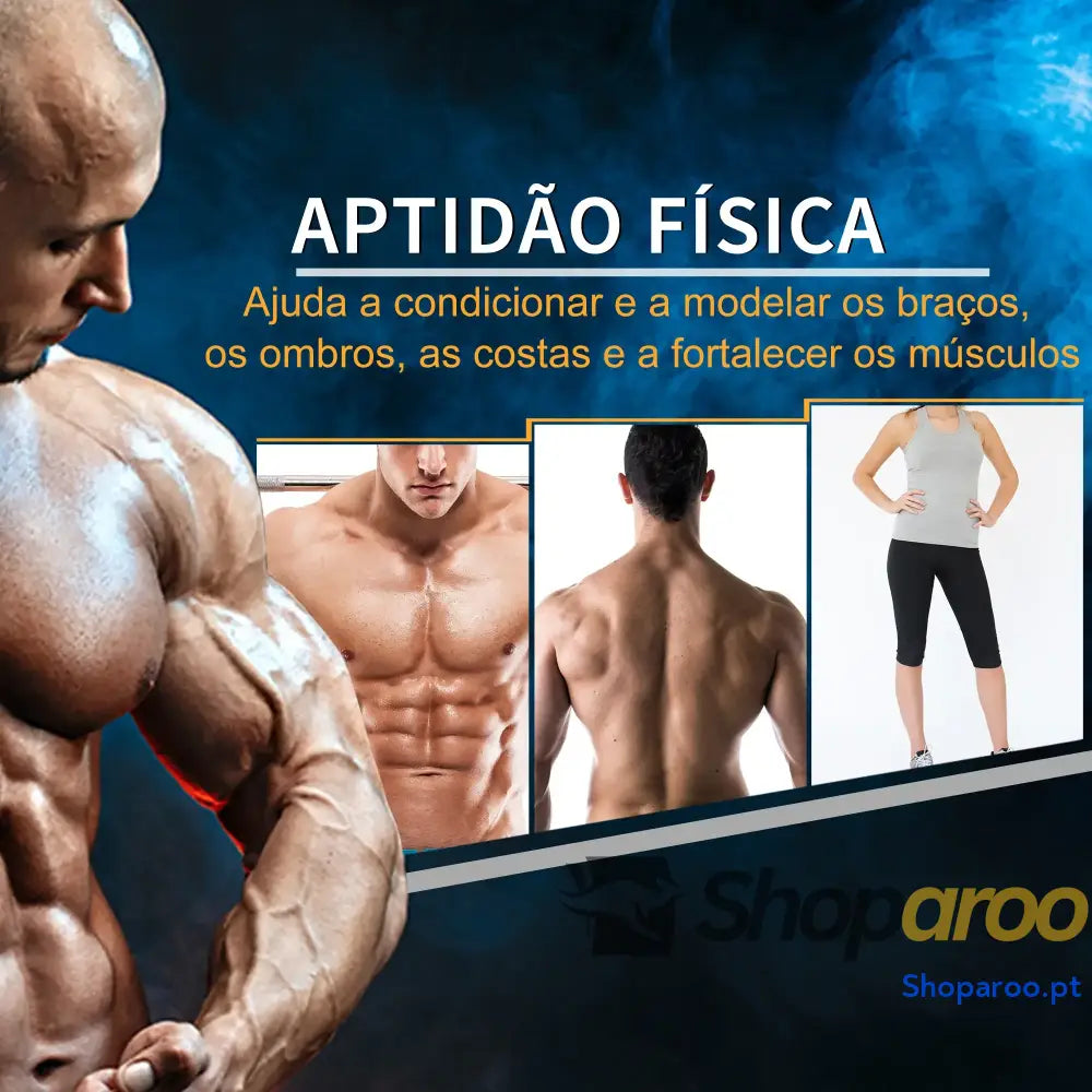 Haltere Hexagonal 15 kg com Barra Metálica para Ginásio e Casa