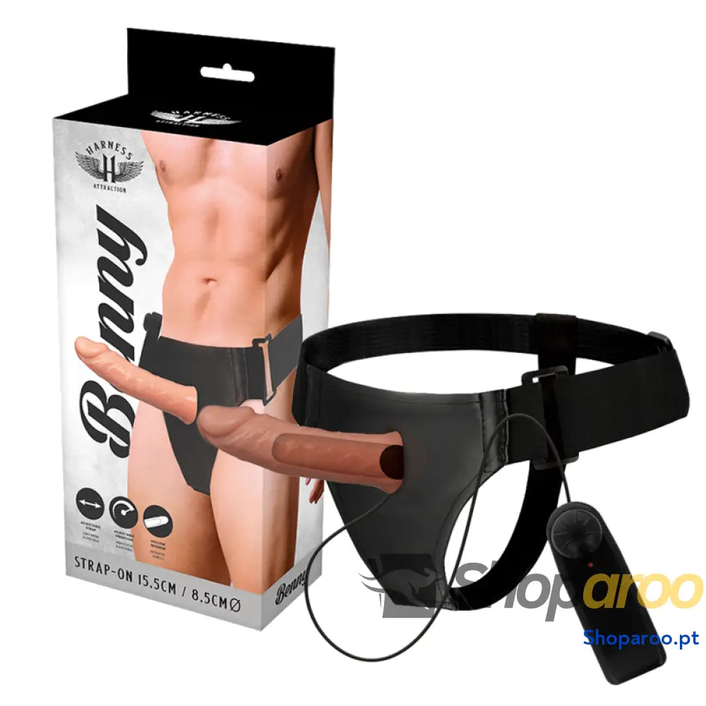 HARNESS ATTRACTION RNES HOLLOW BENNY COM VIBRADOR 15 CM O 4.5