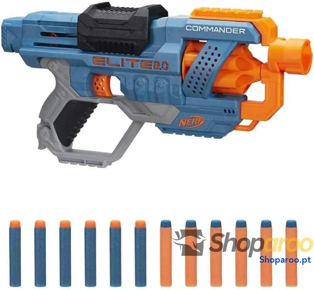 Hasbro Nerf 2.0 Commander RC 6 lançador de dardos brinquedo 12 peças jogos ao ar livre para meninos e meninas 8 anos
