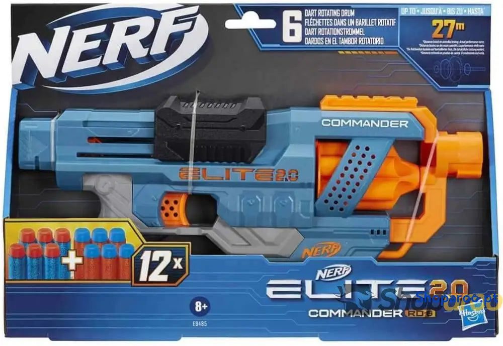 Hasbro Nerf 2.0 Commander RC 6 lançador de dardos brinquedo 12 peças jogos ao ar livre para meninos e meninas 8 anos