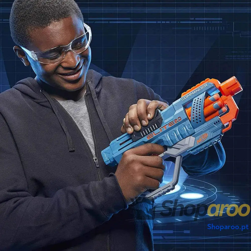 Hasbro Nerf 2.0 Commander RC 6 lançador de dardos brinquedo 12 peças jogos ao ar livre para meninos e meninas 8 anos