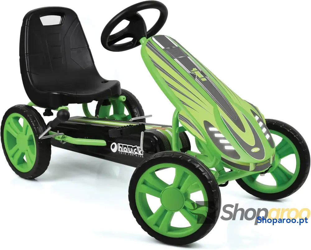 hauck Speedster Kart Pedais para crianças Go de 4 anos a 50 kg travão mão assento ajustável em 3 posições moldura aço