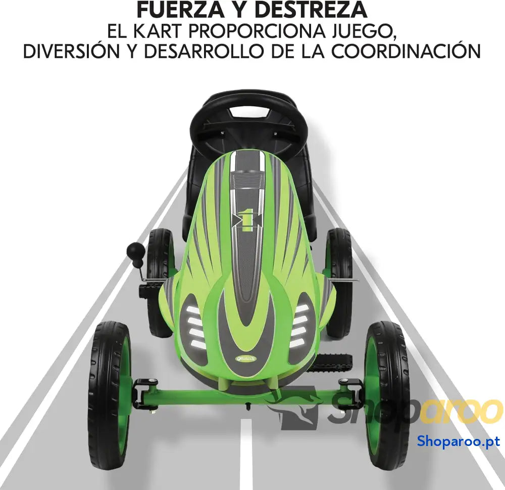 hauck Speedster Kart Pedais para crianças Go de 4 anos a 50 kg travão mão assento ajustável em 3 posições moldura aço