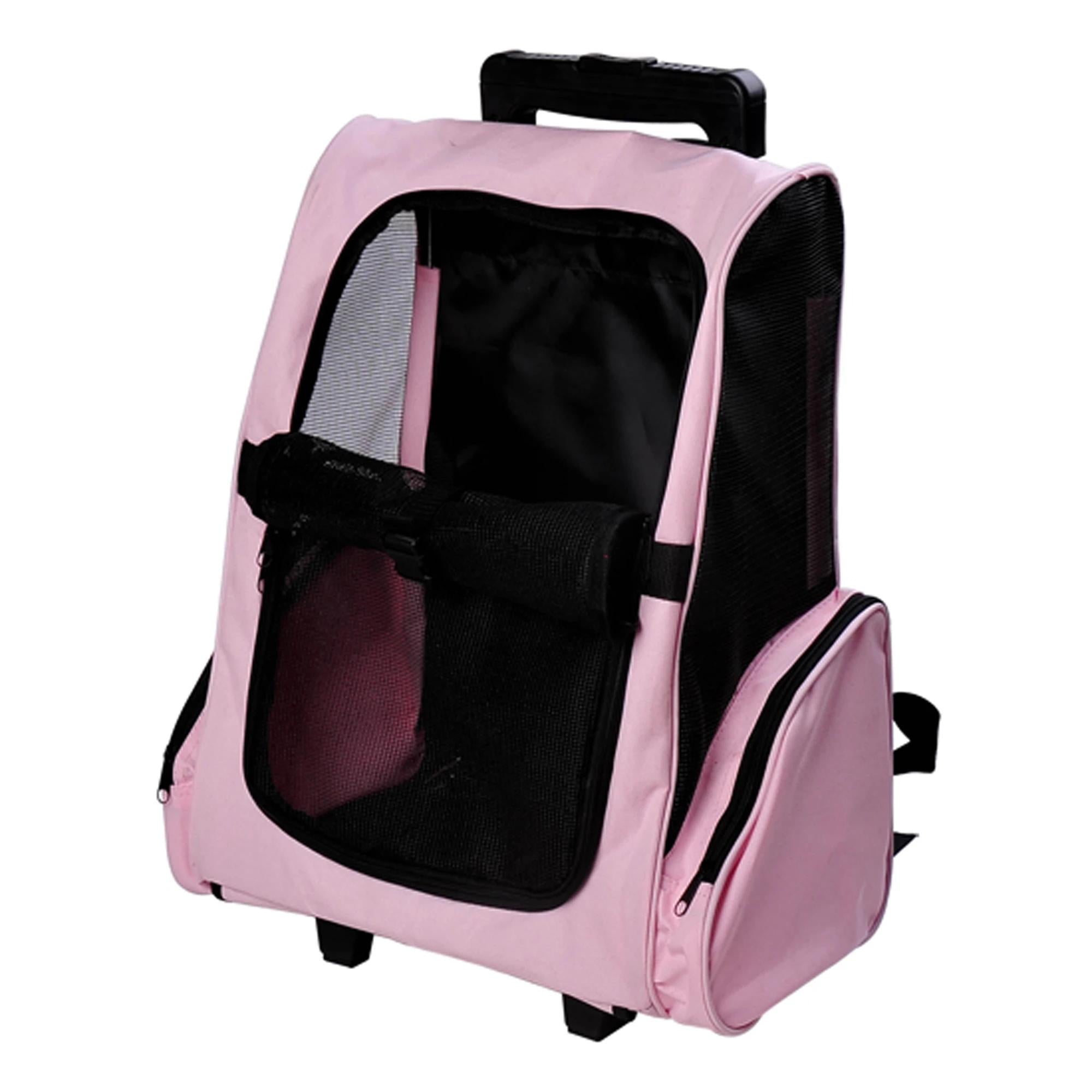 Transportadora 2 em 1 para Animais de Estimação Mochila e Carrinho Vermelha