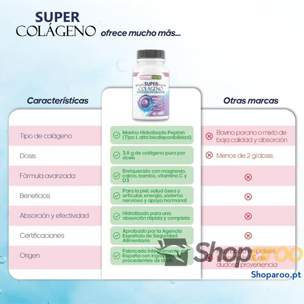 Super colagénio marinho hidrolizado Peptan com magnésio e vitaminas