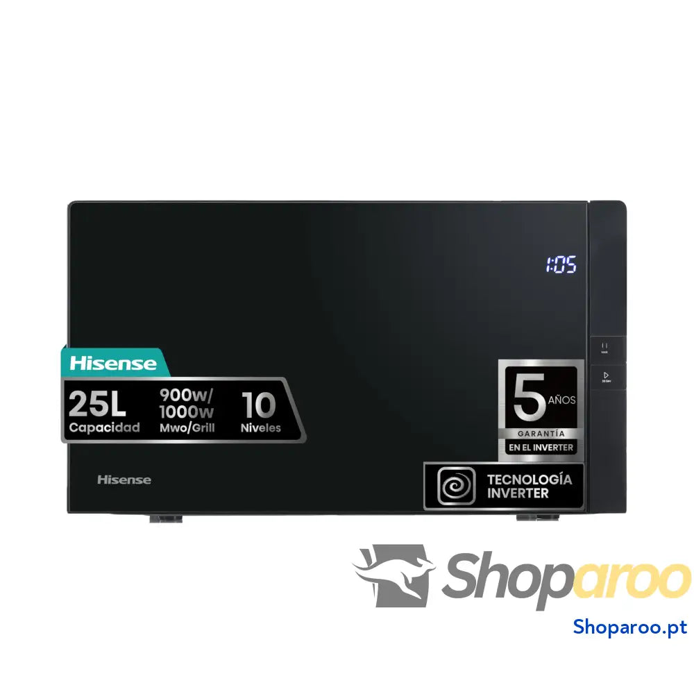 Hisense H20MOBP1G micro ondas com brilho de 20 l 700 W potência 800 Grill revestimento cerâmico vidro premium 5 níveis