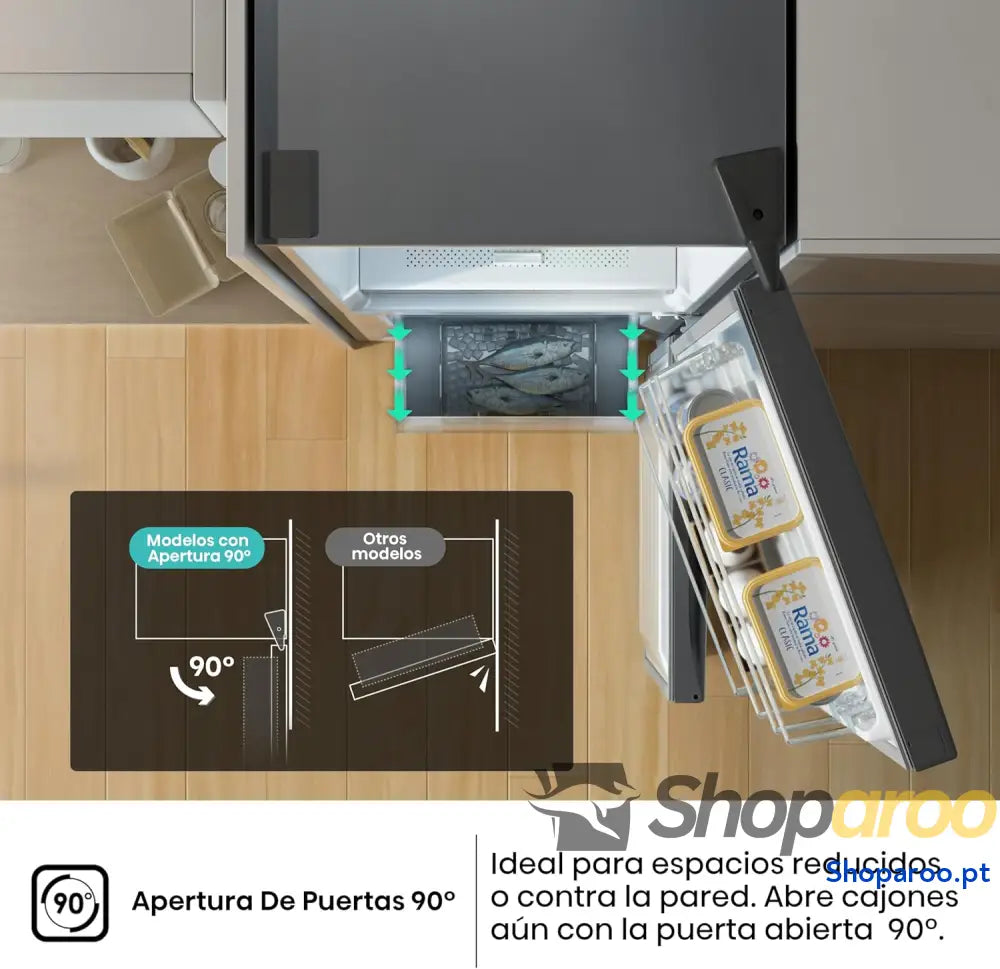 Hisense RB343D4CDE Frigorífico combinado cíclico 269 l classe E largura 55 cm x altura 180 porta reversível abertura