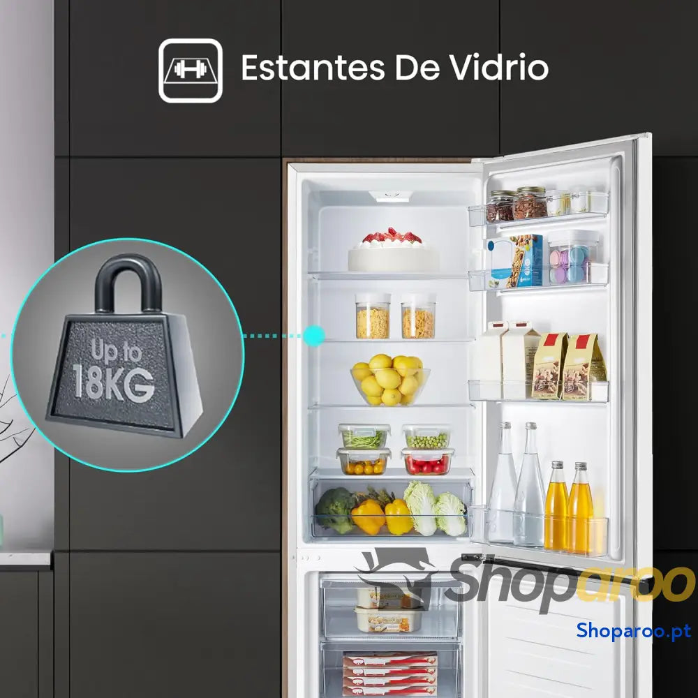 Hisense RB343D4CWE Frigoríficos Combi 269 L classe E 55 cm x 180 abertura de portas 90º porta reversível gavetas frutas