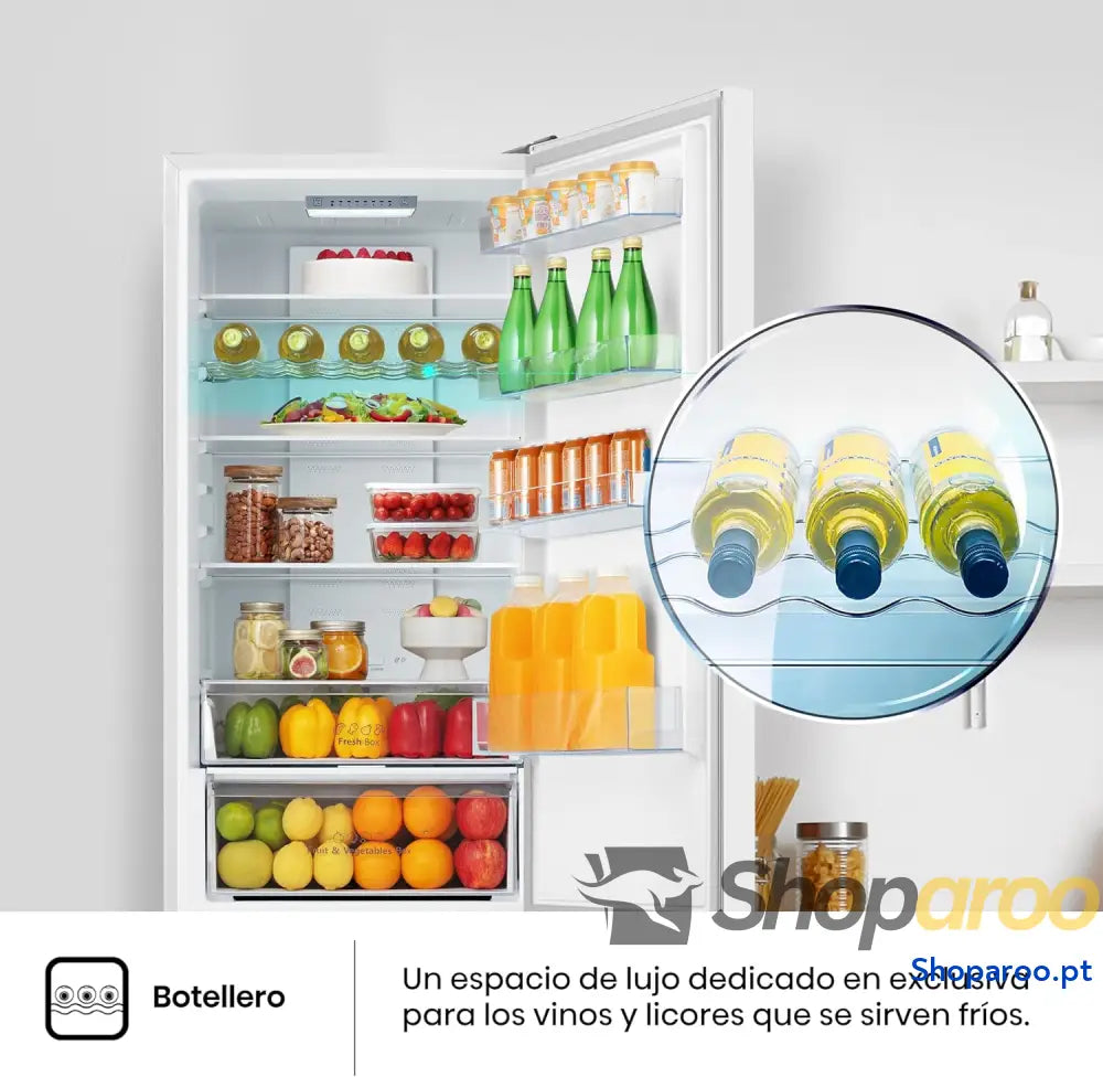 Hisense RB440N4BWE Frigorífico Combinado classe E eficiente capacidade de 336 l com 200 cm altura super freeze