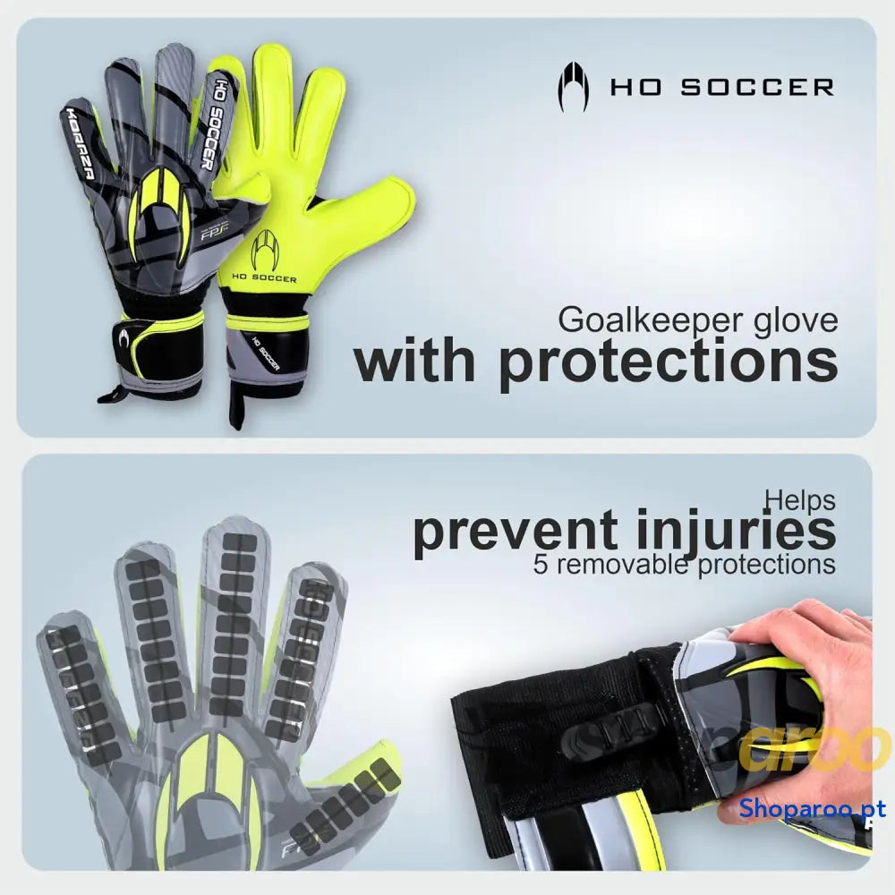 HO SOCCER KORAZA Lime Luvas de guarda roupa unissexo para crianças cinzento/lima