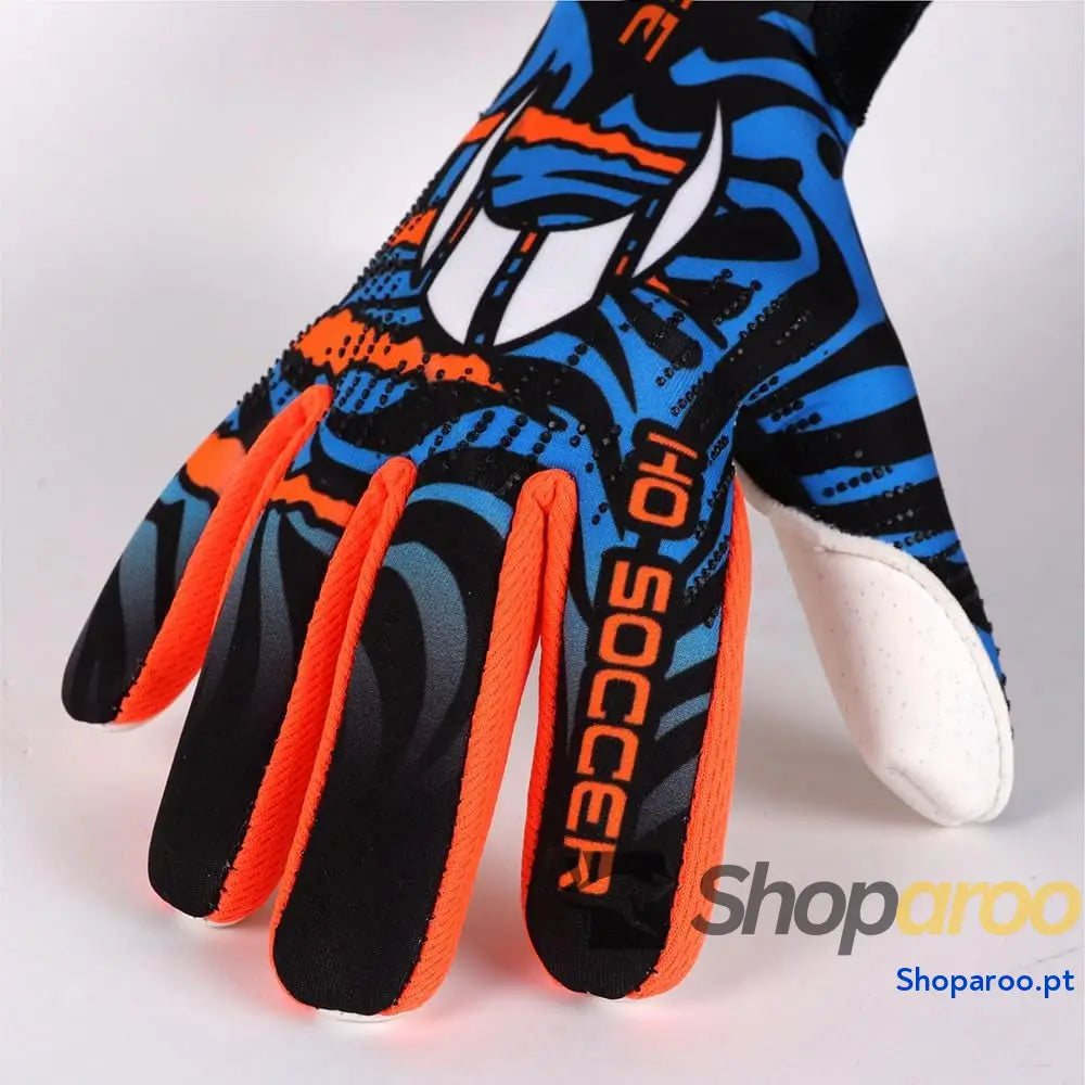 HO SOCCER Rage Plus Hazard V2 Blue Luvas de guarda redes unissex azul/laranja