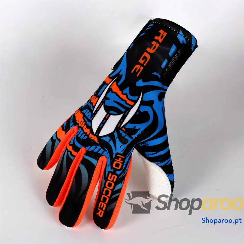 HO SOCCER Rage Plus Hazard V2 Blue Luvas de guarda redes unissex azul/laranja