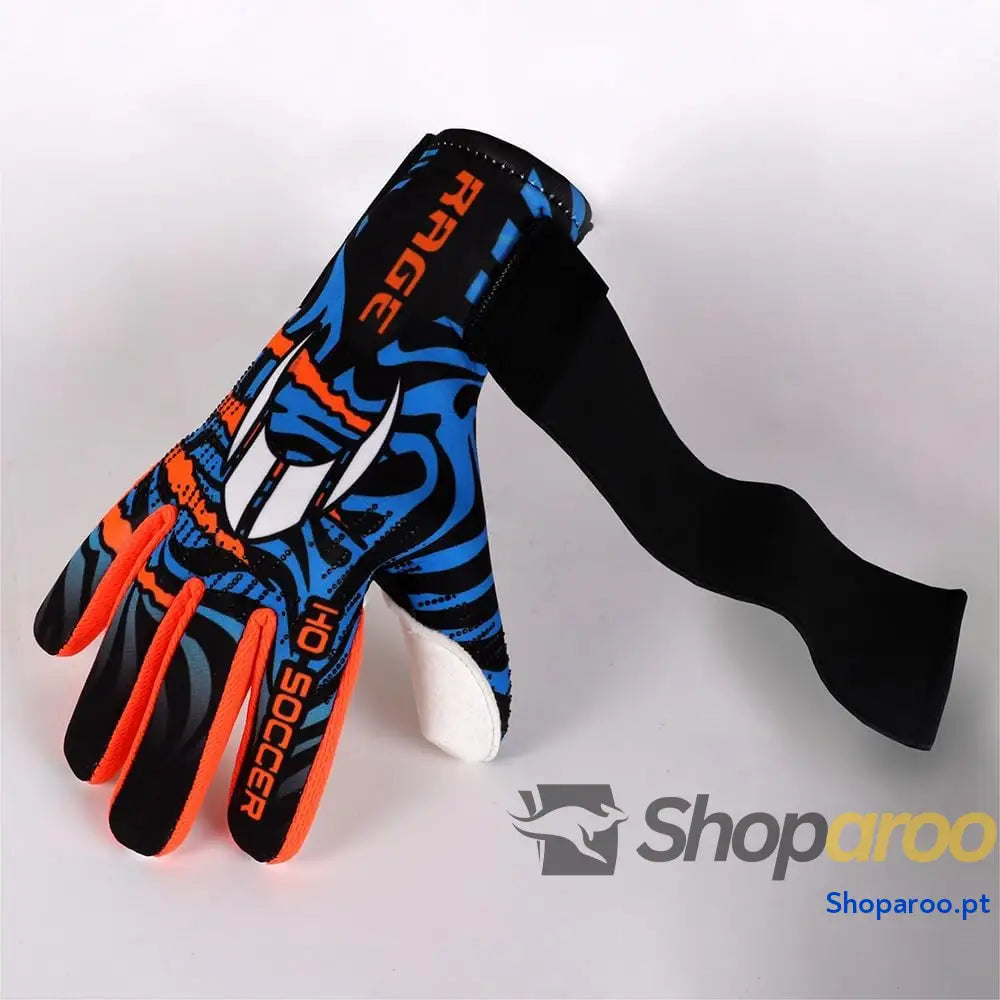 HO SOCCER Rage Plus Hazard V2 Blue Luvas de guarda redes unissex azul/laranja