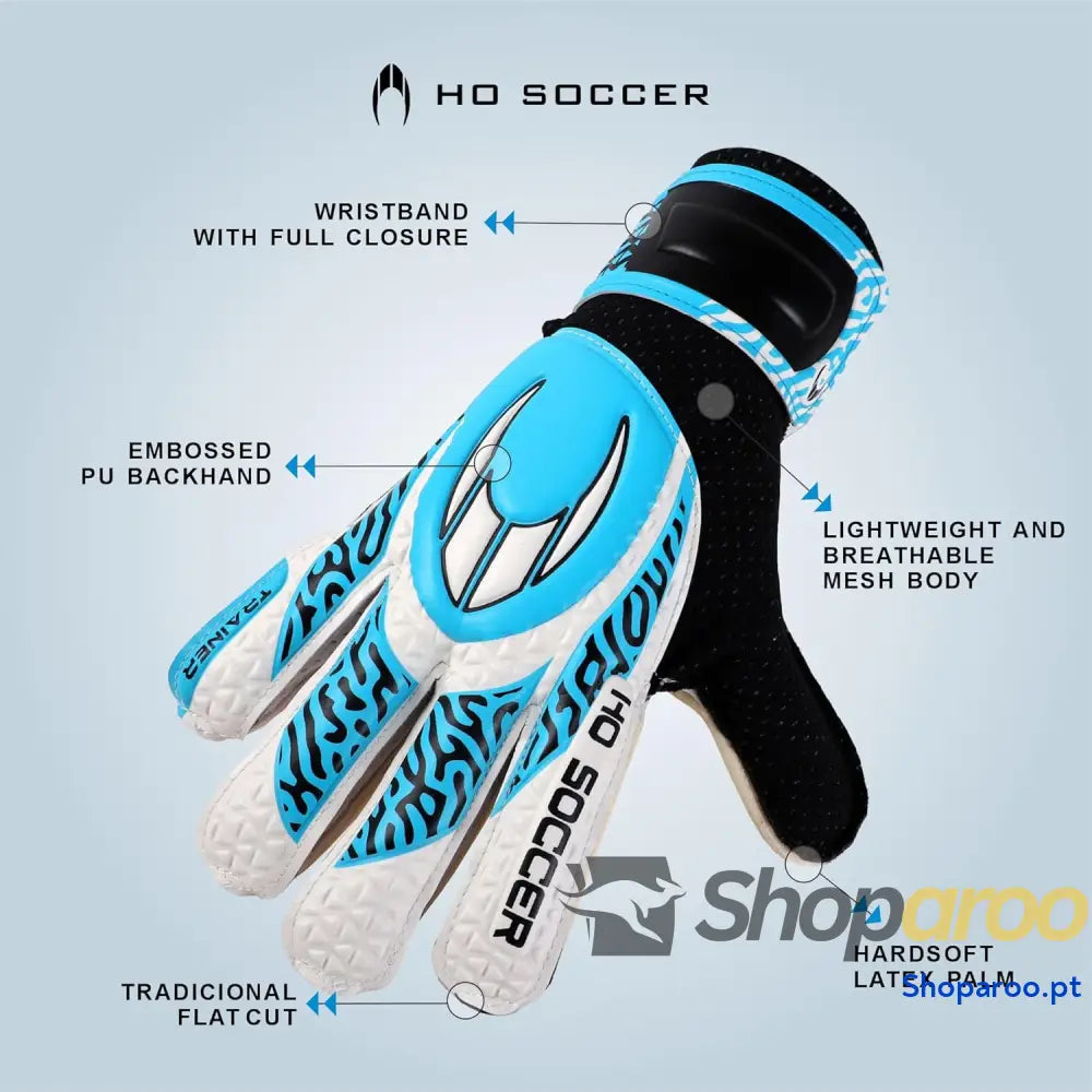 HO SOCCER Trainer Arena Blue Luvas de guarda redes unissexo azul/preto