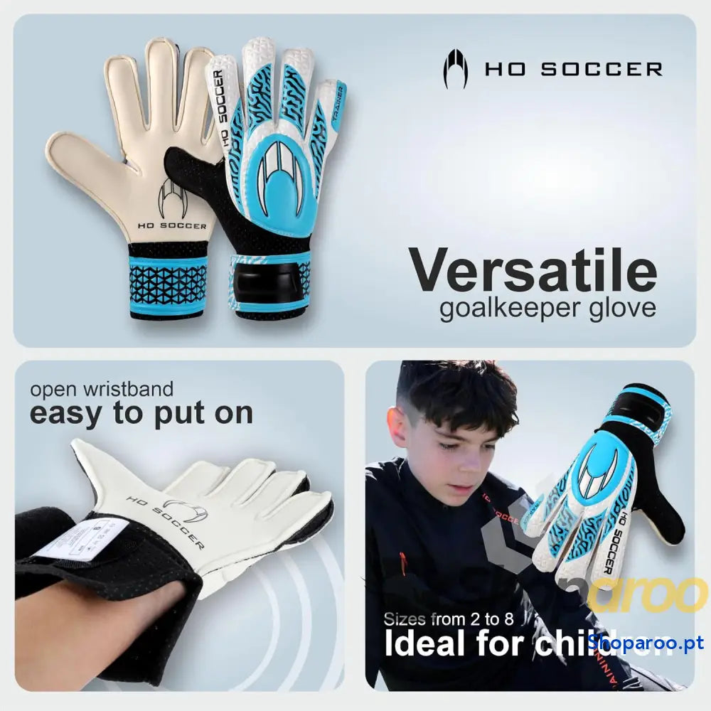 HO SOCCER Trainer Arena Blue Luvas de guarda redes unissexo azul/preto