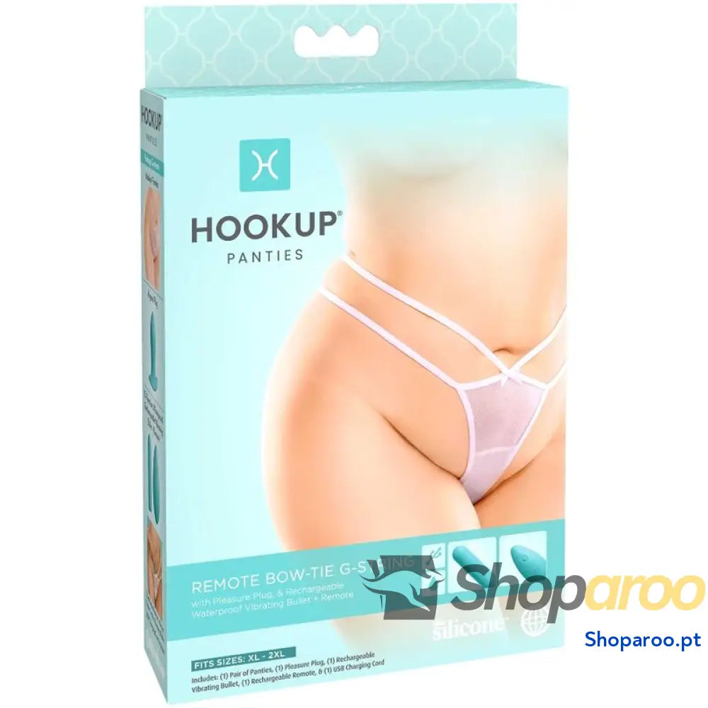 HOOK UP PANTIES - REMOTE BOW-TIE G-STRING SIZE XL/XXL