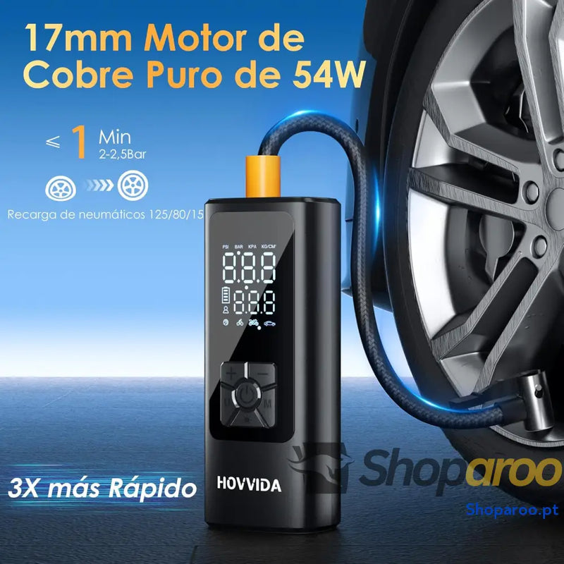 Compressor de ar portátil insuflador rodas carro 150 PSI (10,3 bar) 5 V compressor bicicleta bateria recarregável
